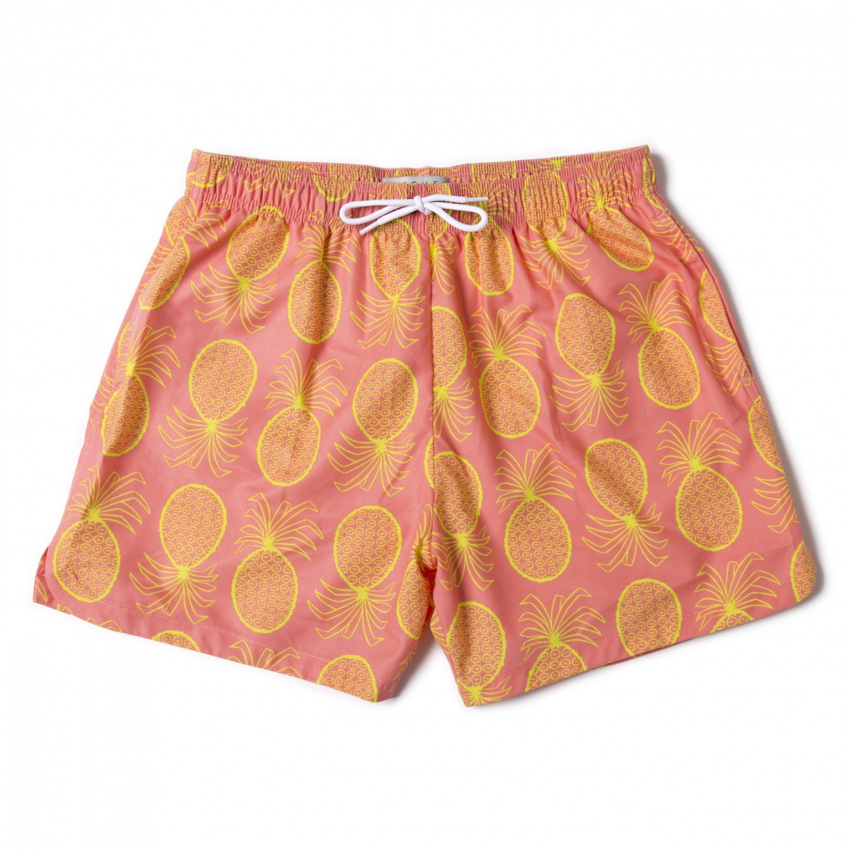Men Swim Shorts Pineapple Yellow