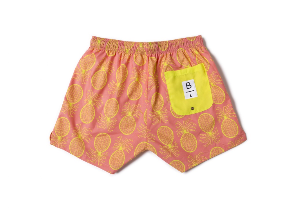 Men Swim Shorts Pineapple Yellow